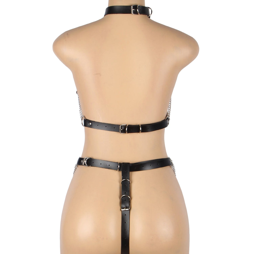 BDSM - 1 Pc Leather Chest Adjustable Straps Body Chain