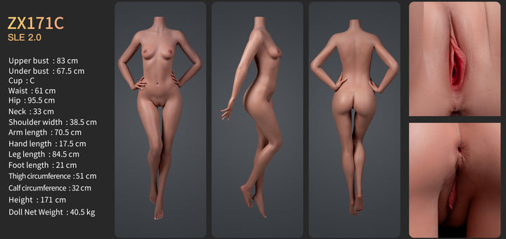 ZELEX SLE Series Silicone Sex Doll Bodies - Single Body(No Head)