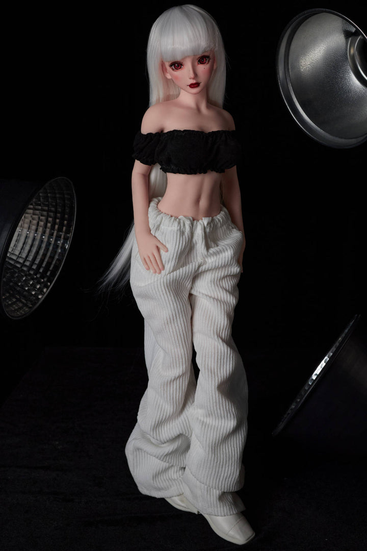 CLIMAX DOLL Mini J60 cm Hybrid - Saki (Cinnamon) – casual standing pose in the full outfit