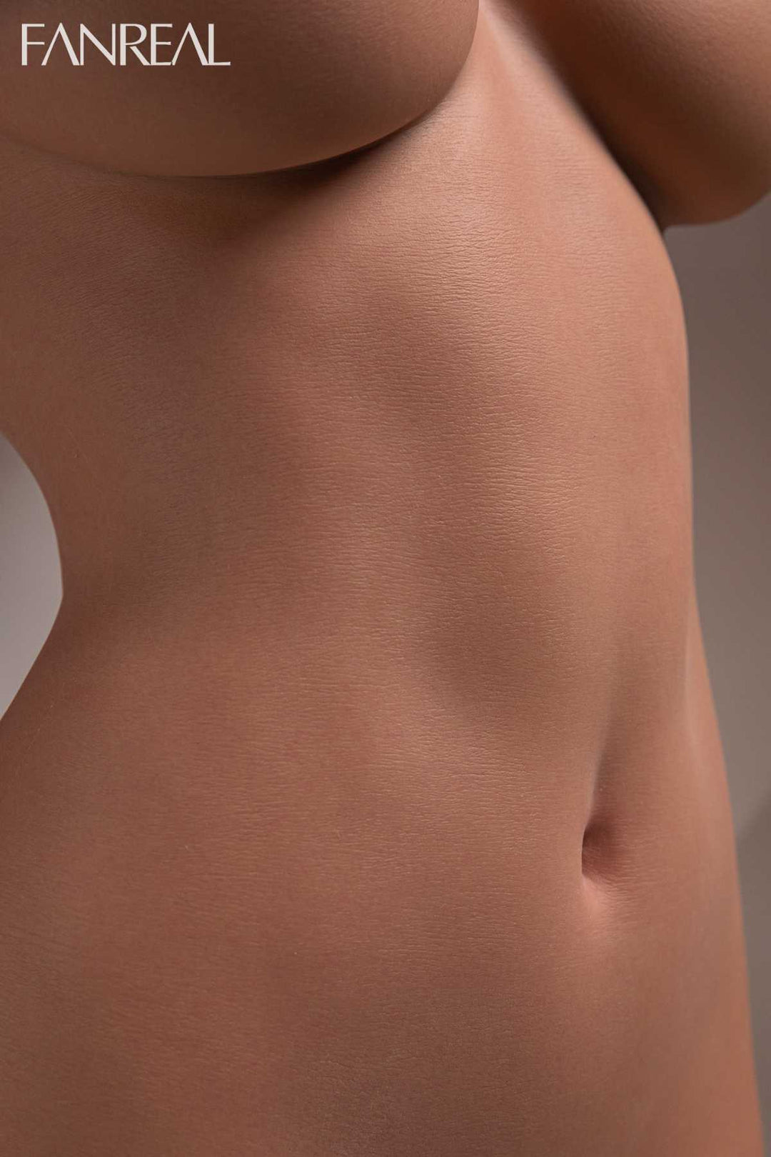 FANREAL DOLL T111 CM F Silicone Torso - Lila V4 torso side view showing waist curve and natural navel detail.