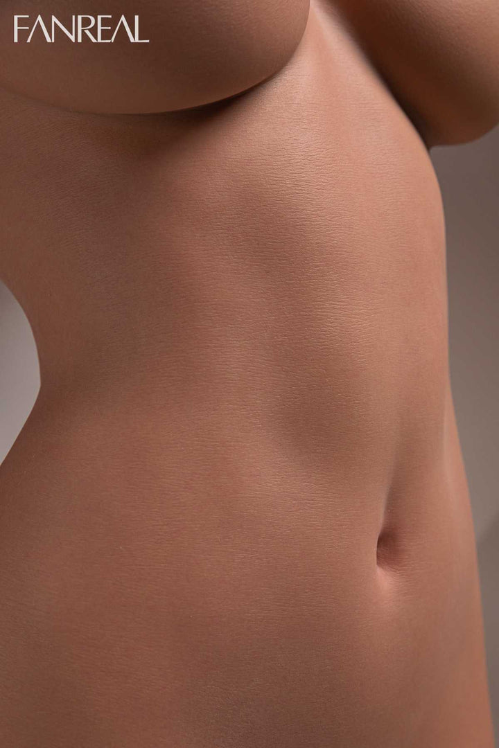 FANREAL DOLL T111 CM F Silicone Torso - Lila V4 torso side view showing waist curve and natural navel detail.