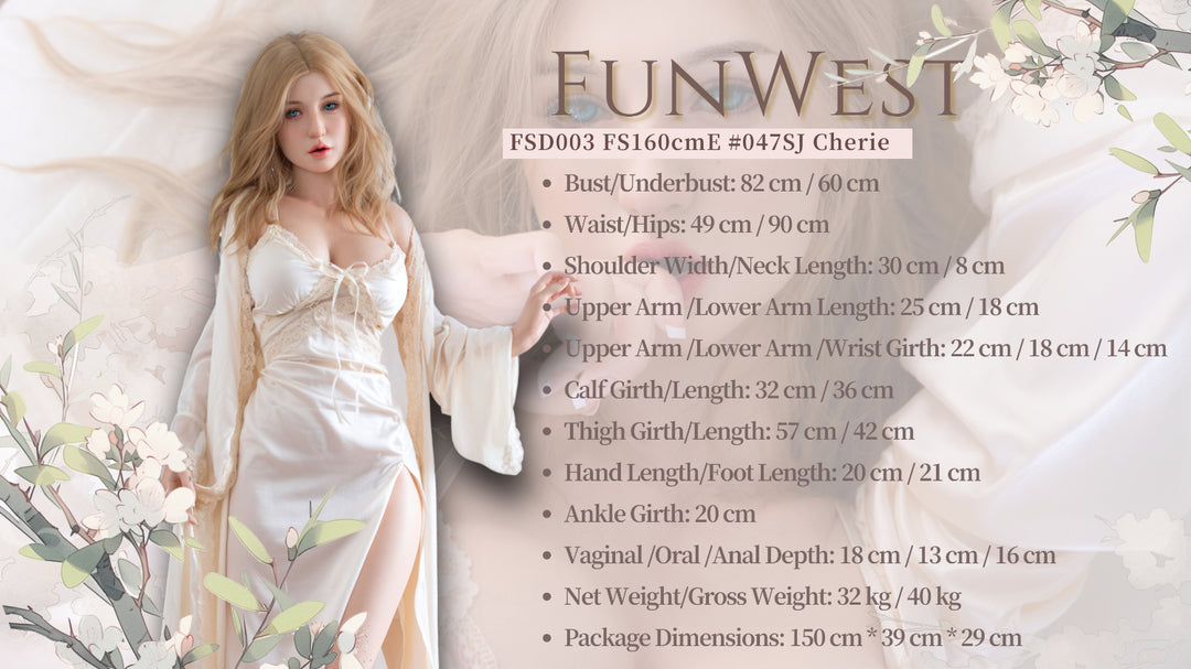 FunWest Poupée 160 cm E Silicone - Cherie Européenne