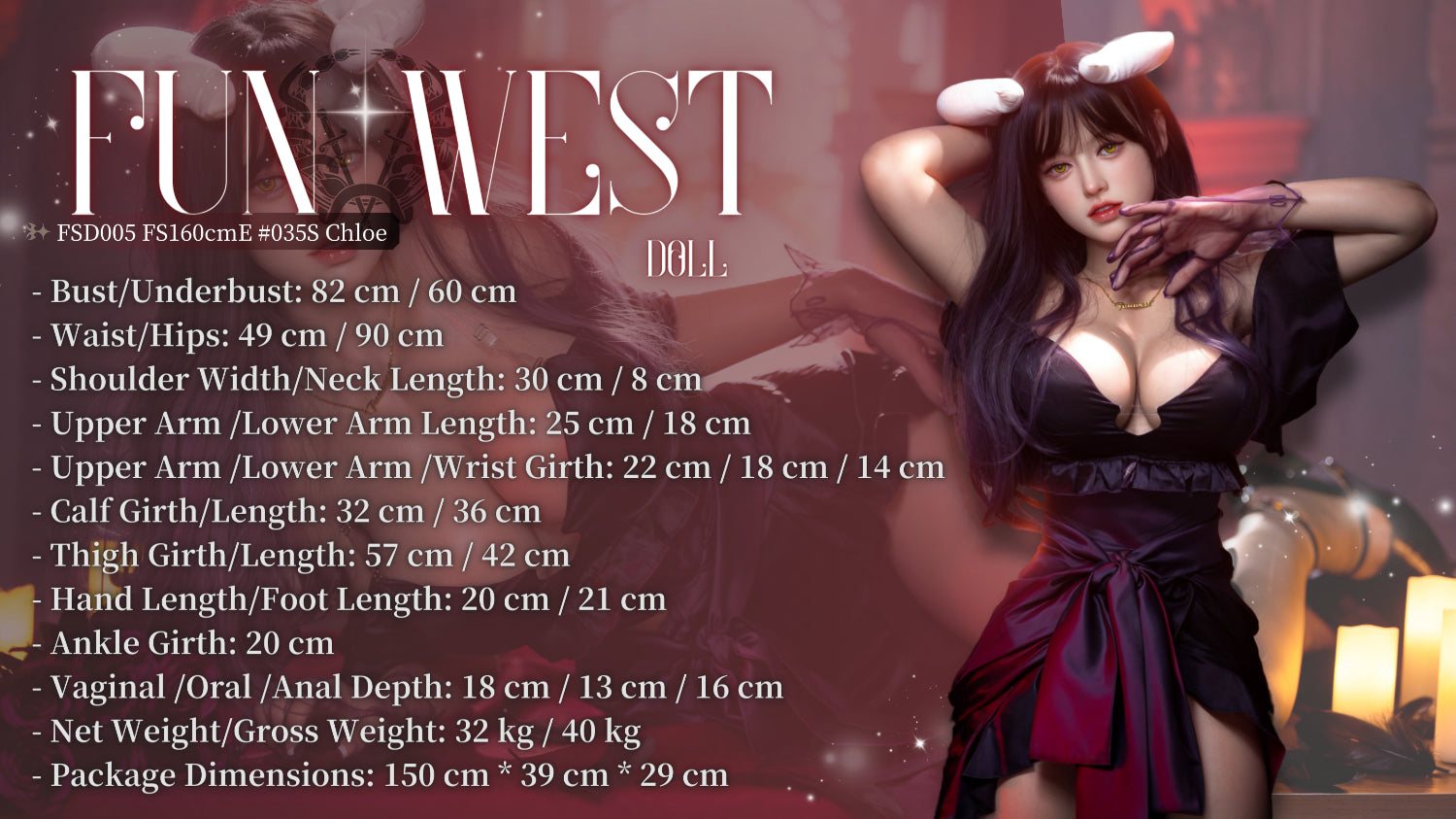 FunWest Doll 160 cm E Silicone - Asian Chloe