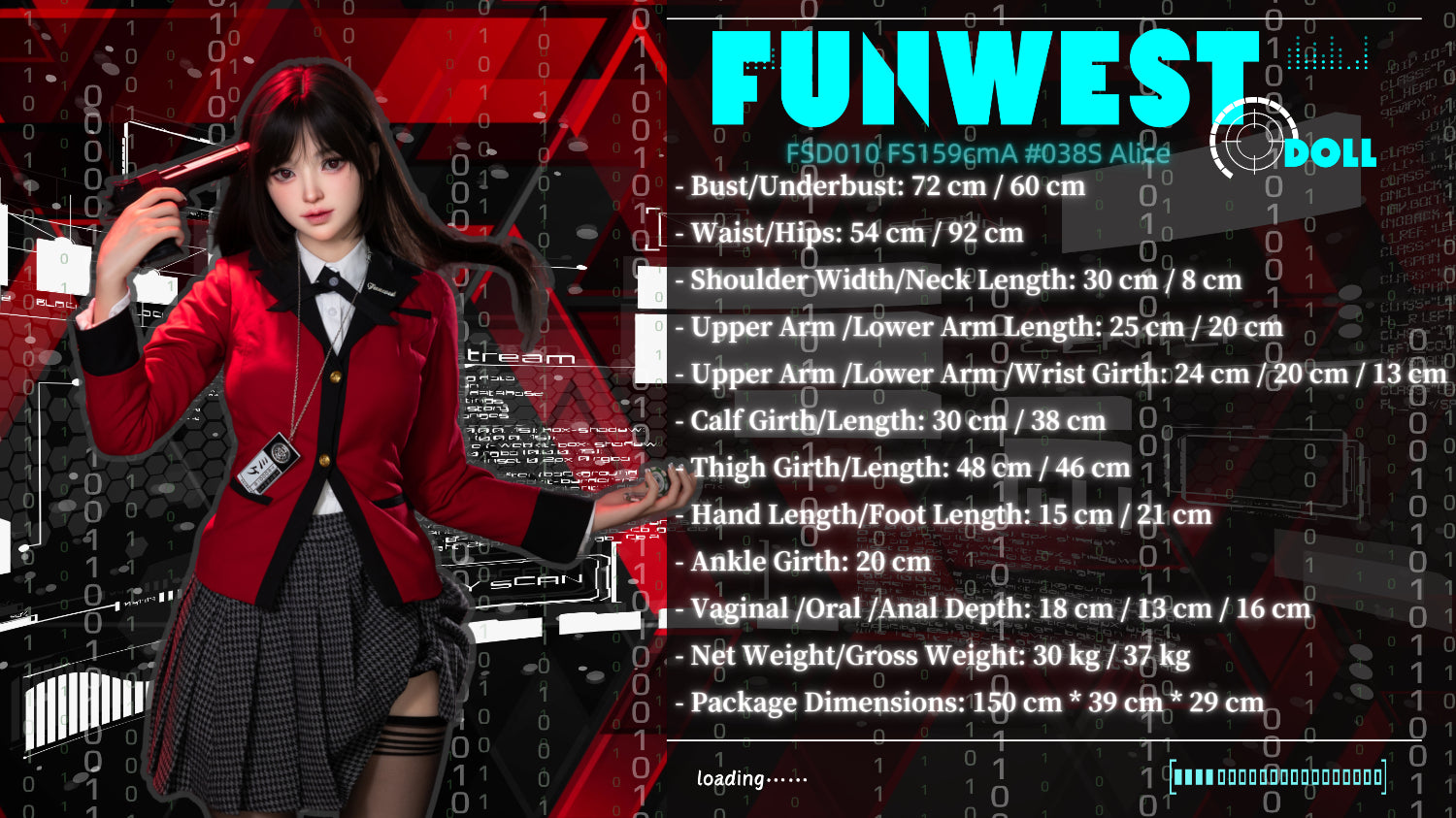 FunWest Doll 159 cm A Silicone - Asian Alice