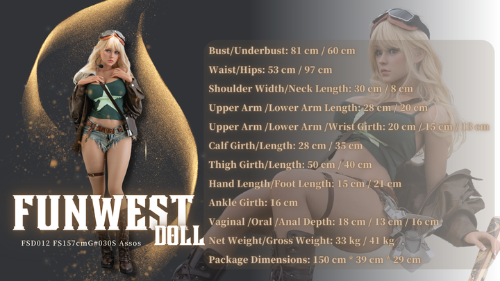 FunWest Doll 157 cm G Silicone - European Assos