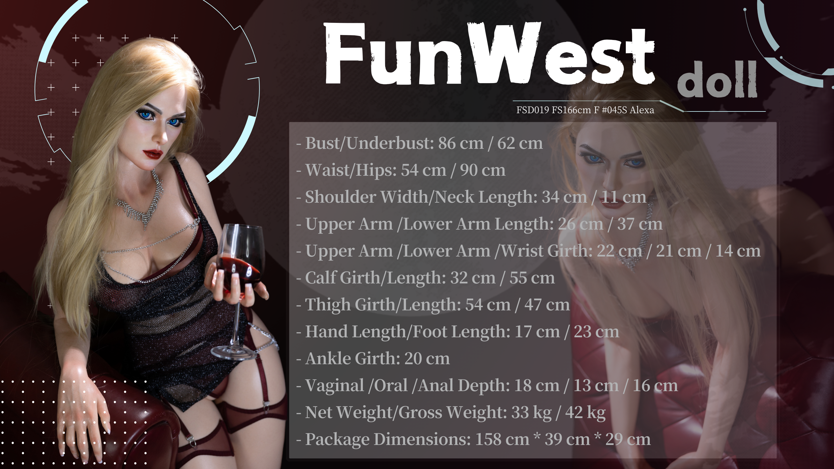 FunWest ドール 166 cm F シリコン - Alexa