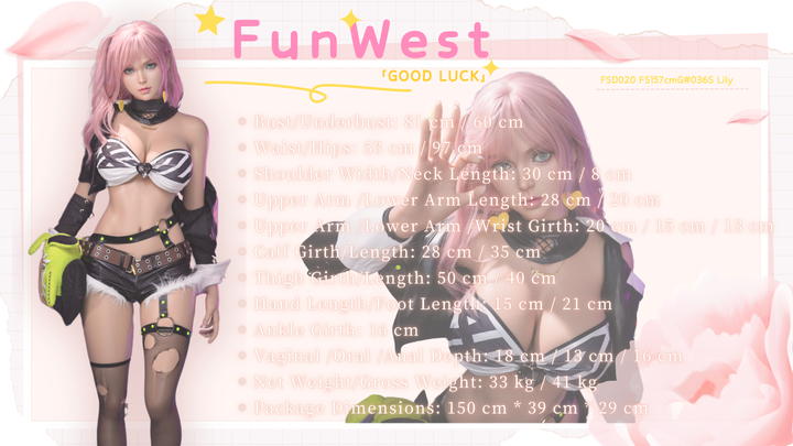 FunWest Doll 157 cm G Silicone Real Skin Texture - Lily (EU)