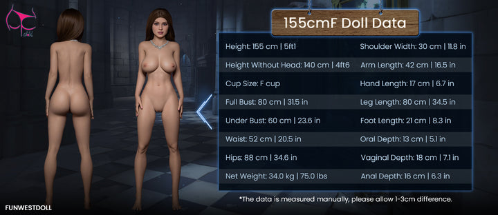 FunWest 인형 155 cm F TPE - 유러피언 로즈(미국)