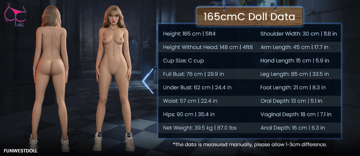 FunWest Puppe 165 cm C TPE – Europäisches Skylar