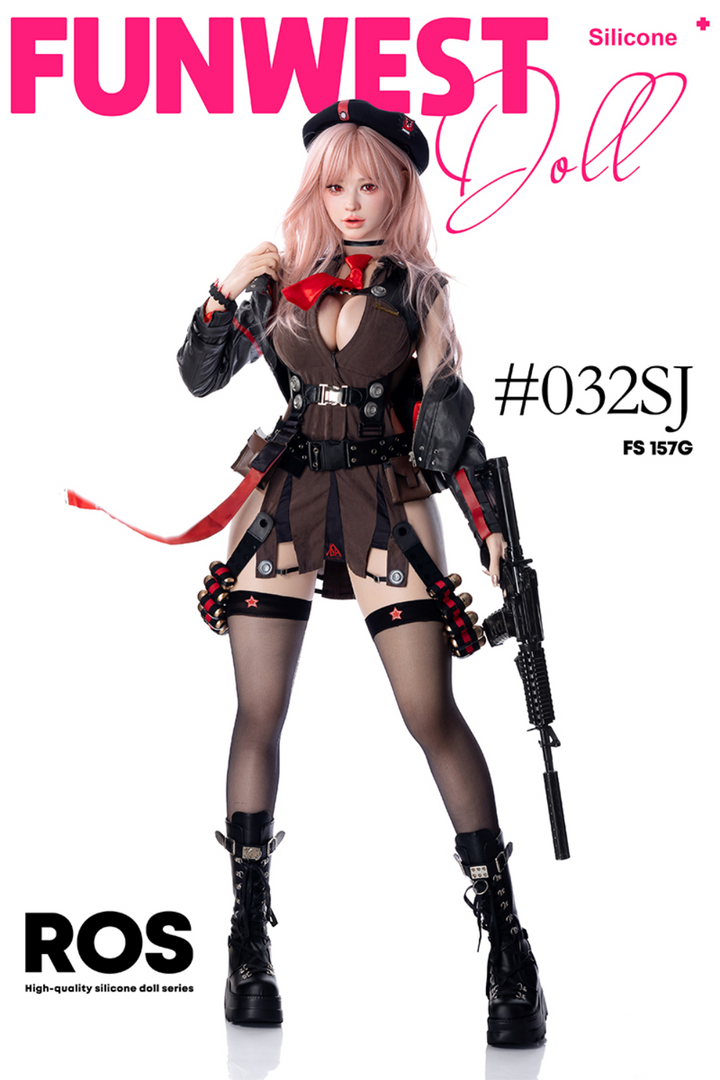 FunWest Doll 157 cm G Silicone - White Lucy (Real Skin Texture) with intricate outfit and accessories.