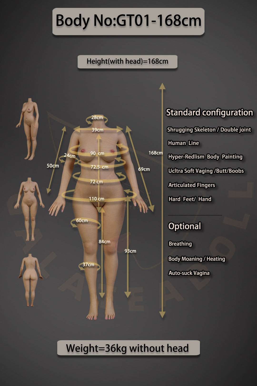 Galatea Doll 168 cm Silicone - JS050