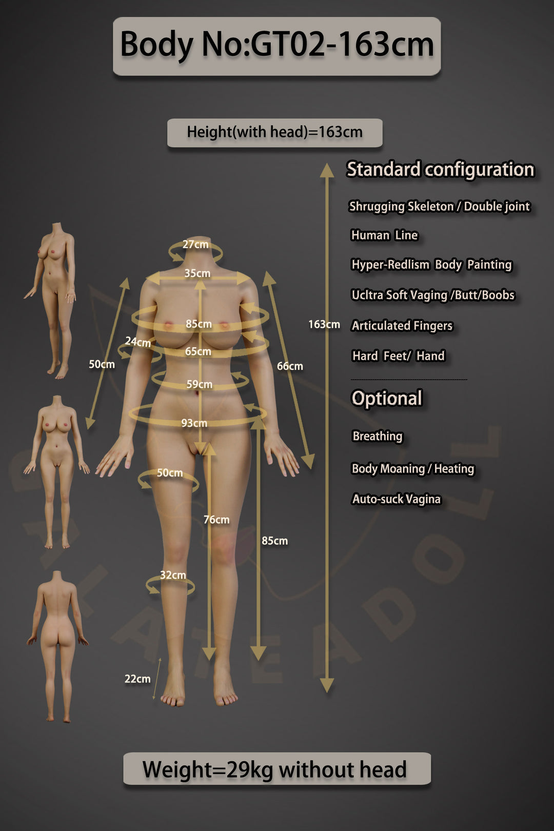 Galatea Doll 163 cm D Silicone - JS061