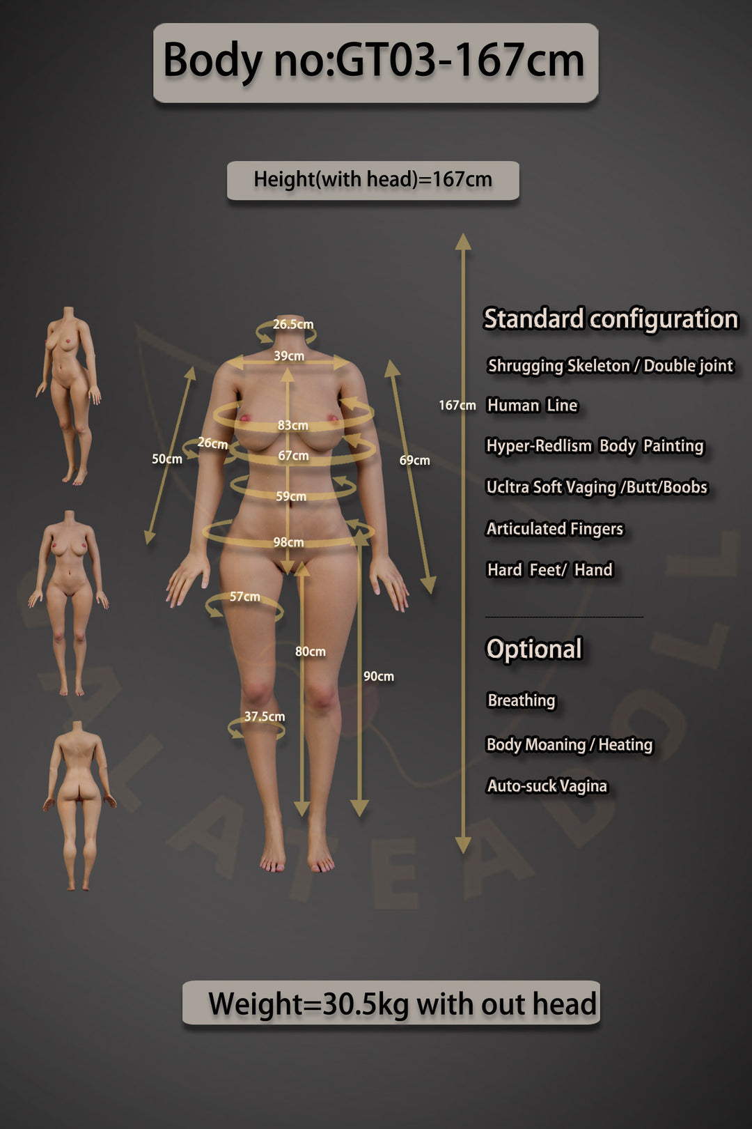 Galatea Doll 167 cm Silicone - JS044