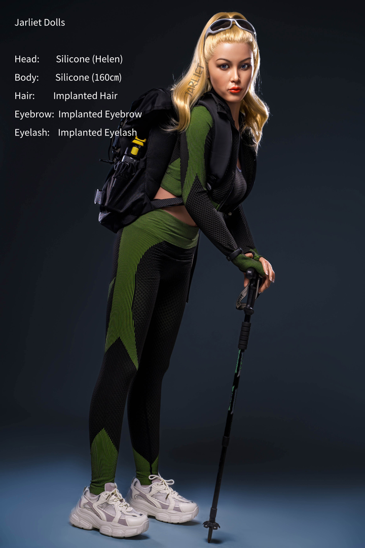 Jarliet Doll 160 cm C Silicone - Helen wearing a hiking outfit with accessories