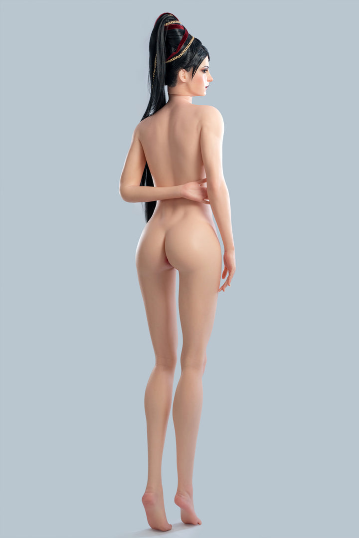 Game Lady 170 cm B-Cup Silicone Sex Doll Bayonetta – Back View