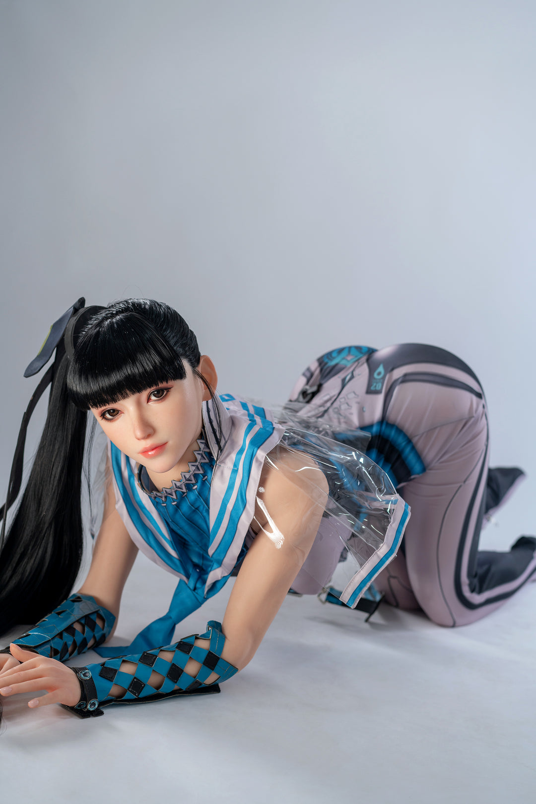 Sitting in cosplay outfit – Game Lady 171cm G Cup Silicone Doll