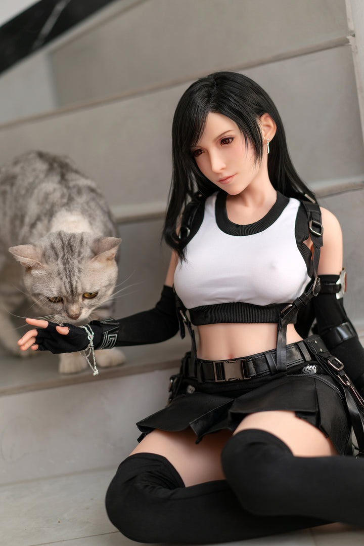 Game Lady 100 cm B Silicone Seamless Neck - Tifa (Wig)