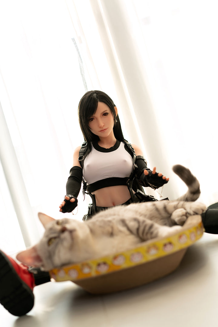 Game Lady 100 cm B Silicone Seamless Neck - Tifa (Wig)
