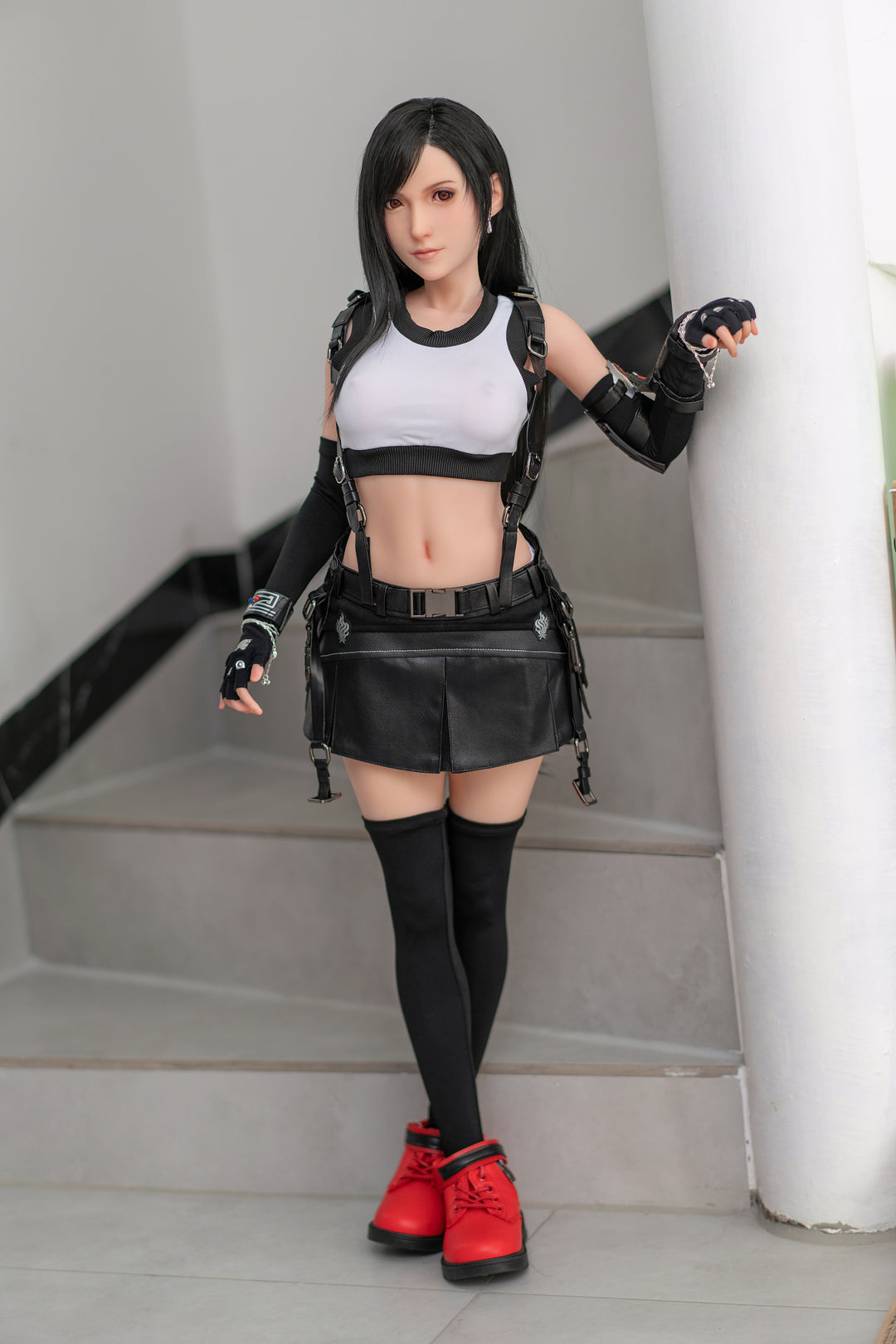 Game Lady 100 cm B Silicone Seamless Neck - Tifa (Wig)