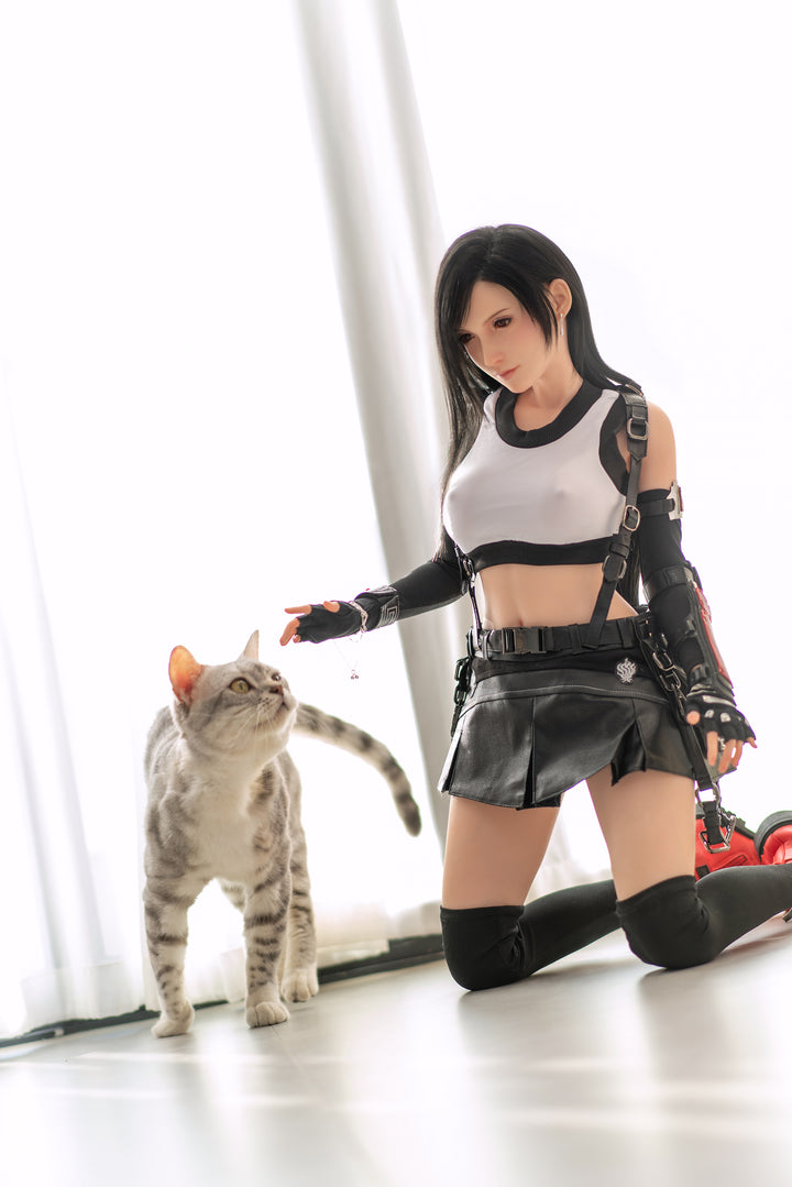 Game Lady 100 cm B Silicone Seamless Neck - Tifa (Wig)