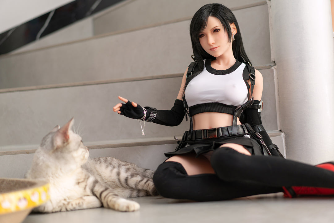 Game Lady 100 cm B Silicone Seamless Neck - Tifa (Wig)