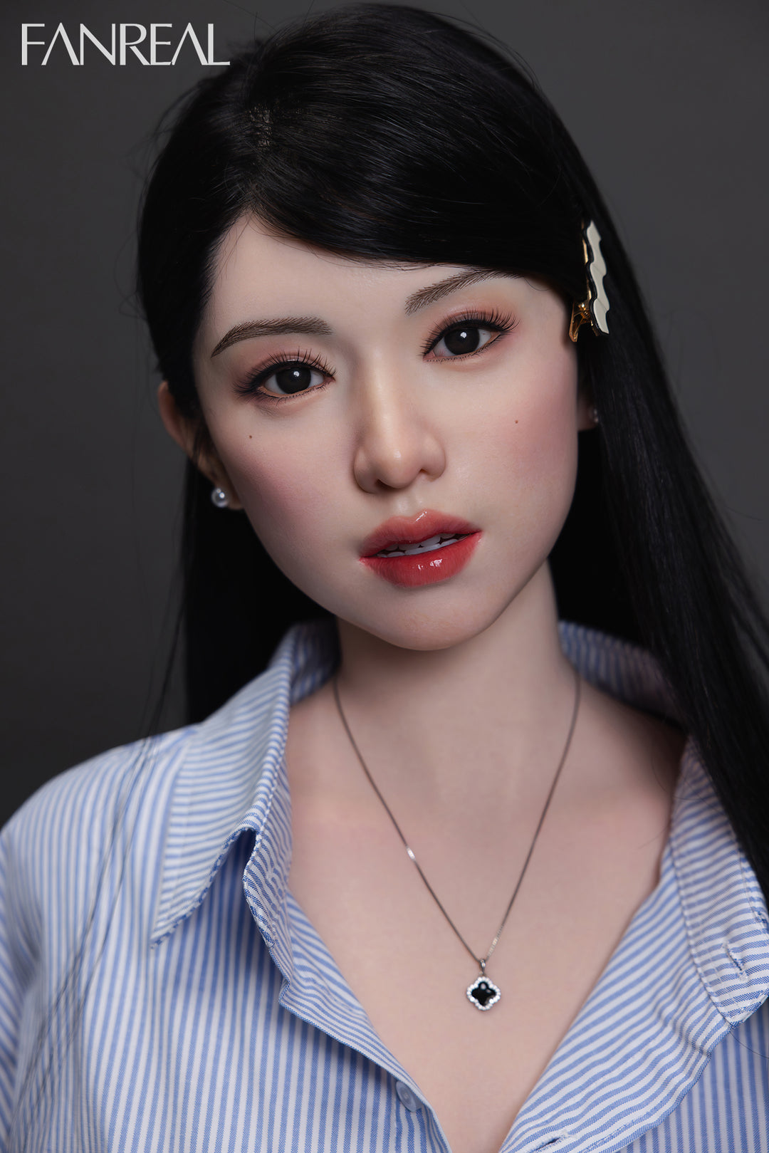 Fanreal Doll 155cm Kimmy silicone head portrait with necklace