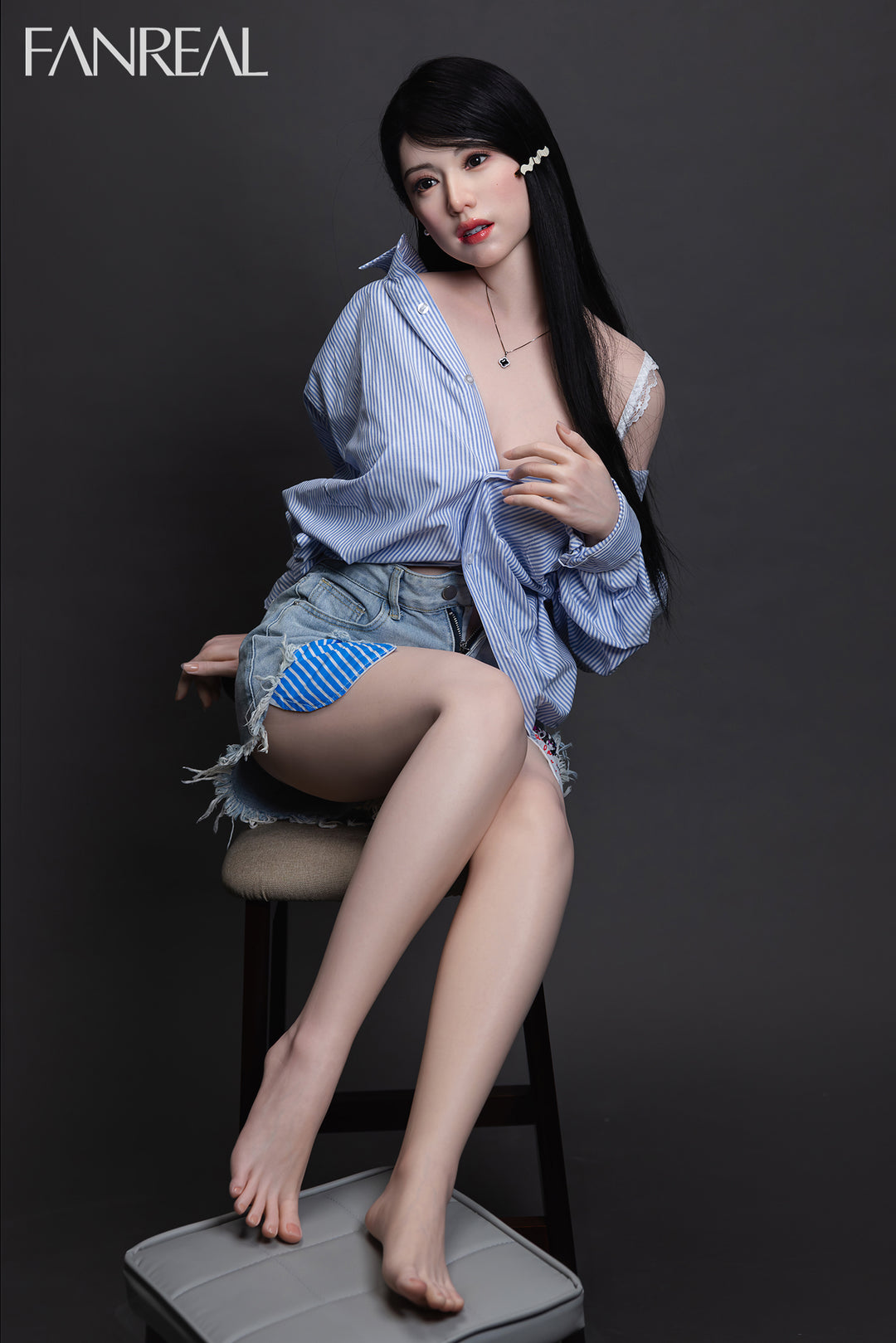 FANREAL Doll Kimmy V2 – 155cm F-Cup Silicone Sex Doll with Real Skin Texture