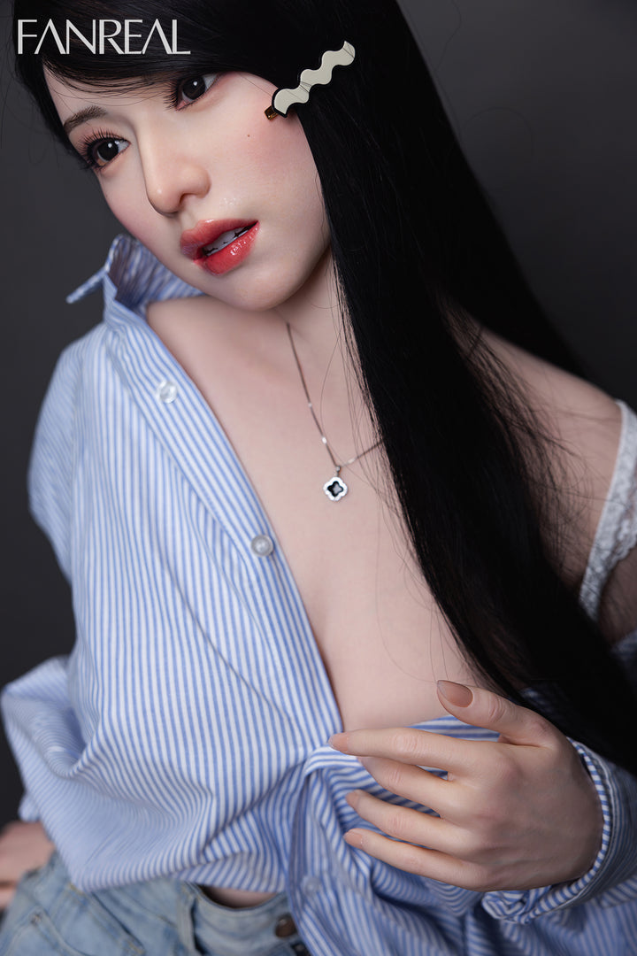 Fanreal Doll 155cm Kimmy with open shirt and F-cup bust