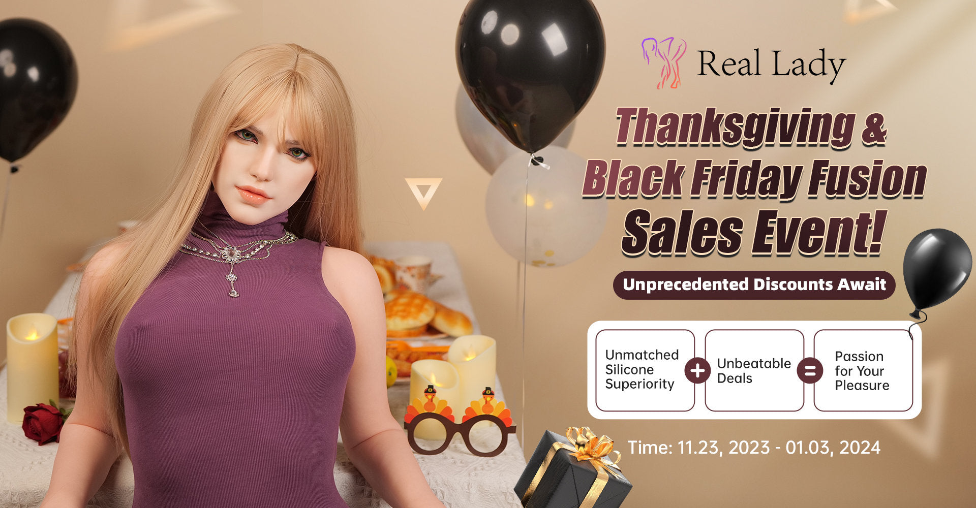 RealLady Black Friday Thanks Giving Promotion Desktop Banner