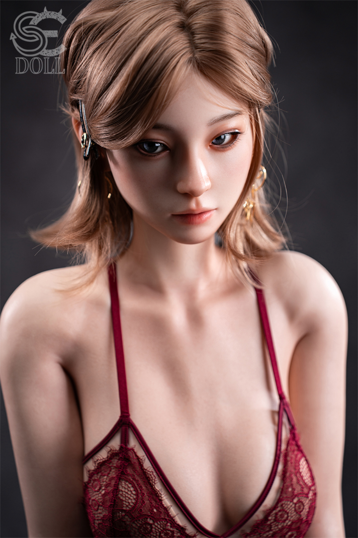 Realistic SEDOLL T153 cm A Aya Series Silicone -  Miori.C with detailed hair and red lingerie.
