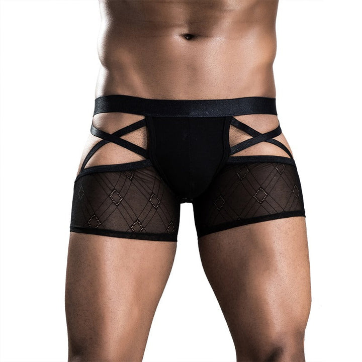 Skivvies - Black Sexy Male Crossed Underwear