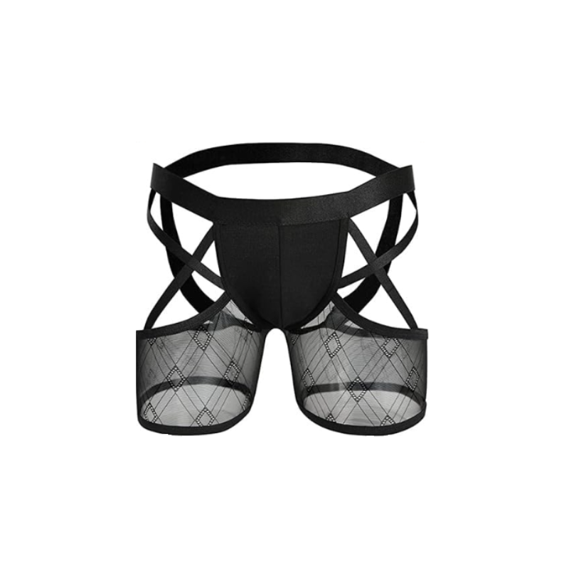 Skivvies - Black Sexy Male Crossed Underwear