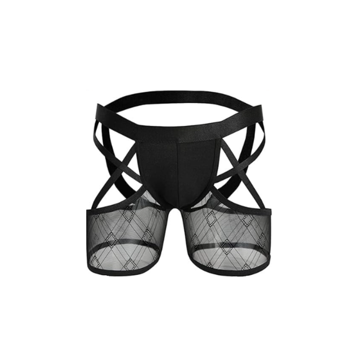 Skivvies - Black Sexy Male Crossed Underwear