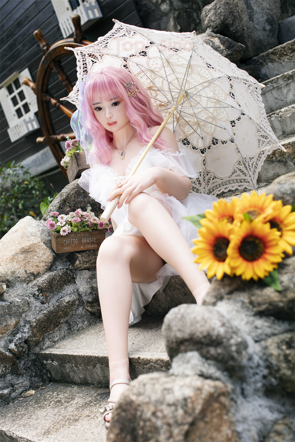 Top Sino 148 cm B Platinum Silicone - Mirei | Sex Dolls SG